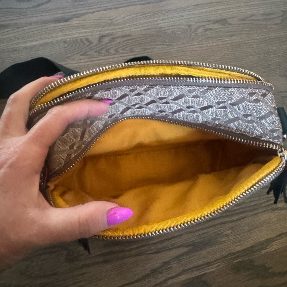 MZ Wallace Beige & Burgundy Crossbody Bag with Green Accents - Picture 5 of 9